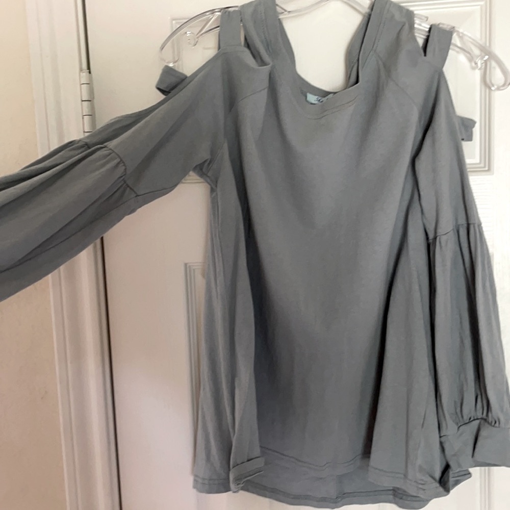 She + Sky Open Shoulder Blouse